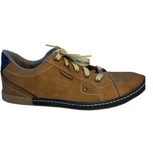 CKLASS Sport Casual Tie Shoe Camel Brown Suede Womens Sz 8 EUC!